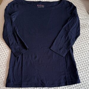 Lilly Pulitzer Navy 3/4 Sleeve Tee